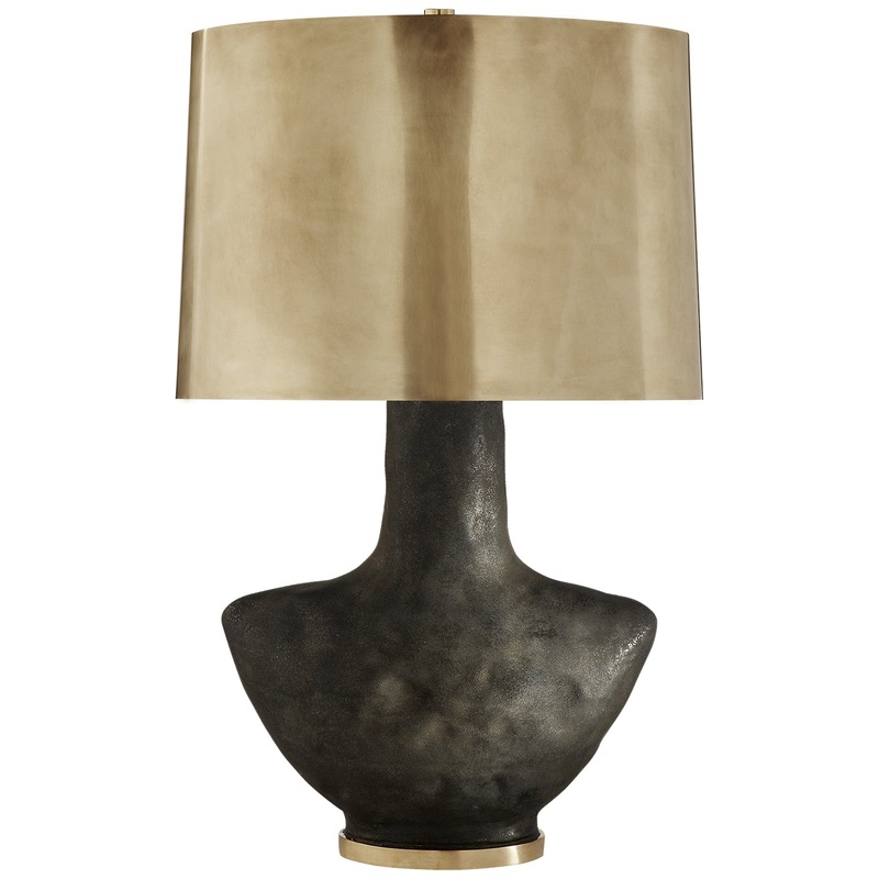 One Light Table Lamp from the Armato Collection in Stained Black Metallic Finish by Visual Comfort Signature