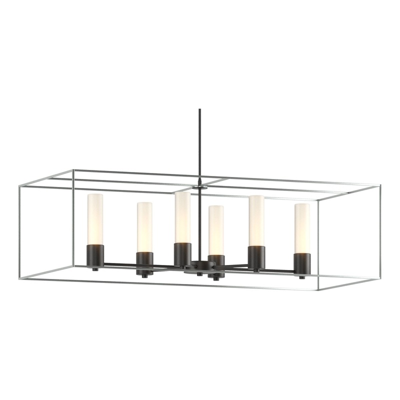 Portico Pendant Black Vintage Platinum Opal Glass (GG)