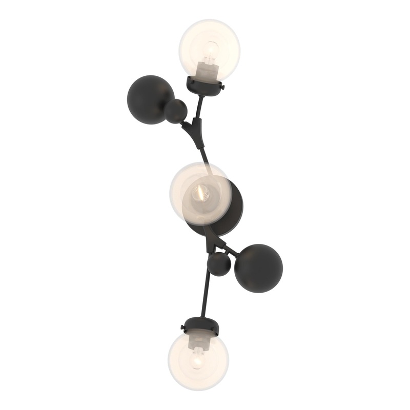 Sprig Sconce Black Opaline Glass (WF)