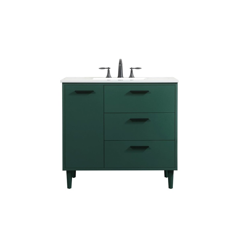 Vanity Sink Set from the Baldwin Collection in Green Finish by Elegant Lighting