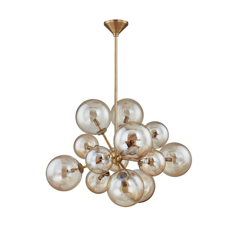 13 Light Chandelier from the Santee Collection in Patina Brass Finish by Troy Lighting