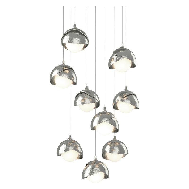 Brooklyn 9-Light Double Shade Pendant Sterling Sterling