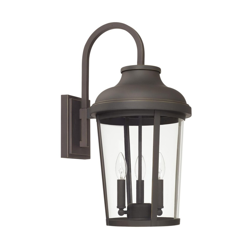 Capital Lighting 927031OZ Dunbar 3 Light Outdoor Wall Lantern Oiled Bronze
