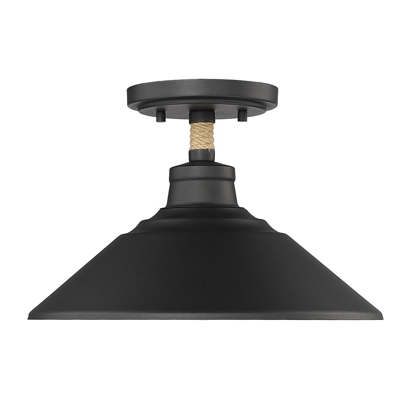 Journey Natural Black Semi-Flush