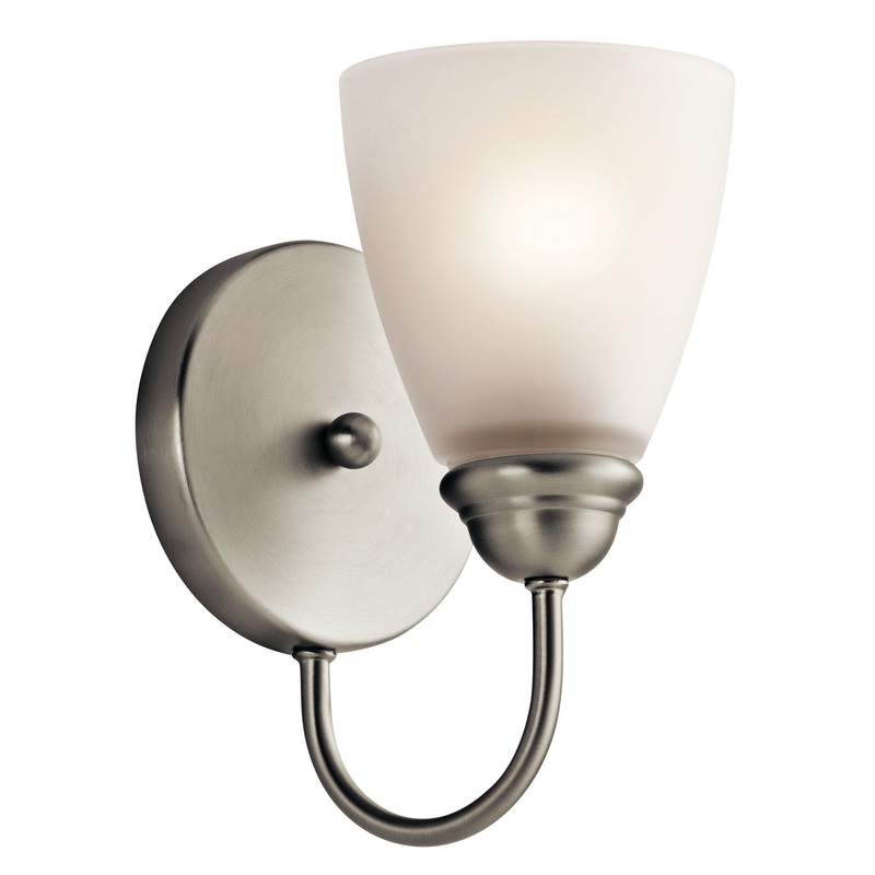 Kichler 45637NI One Light Wall Sconce, Brushed Nickel