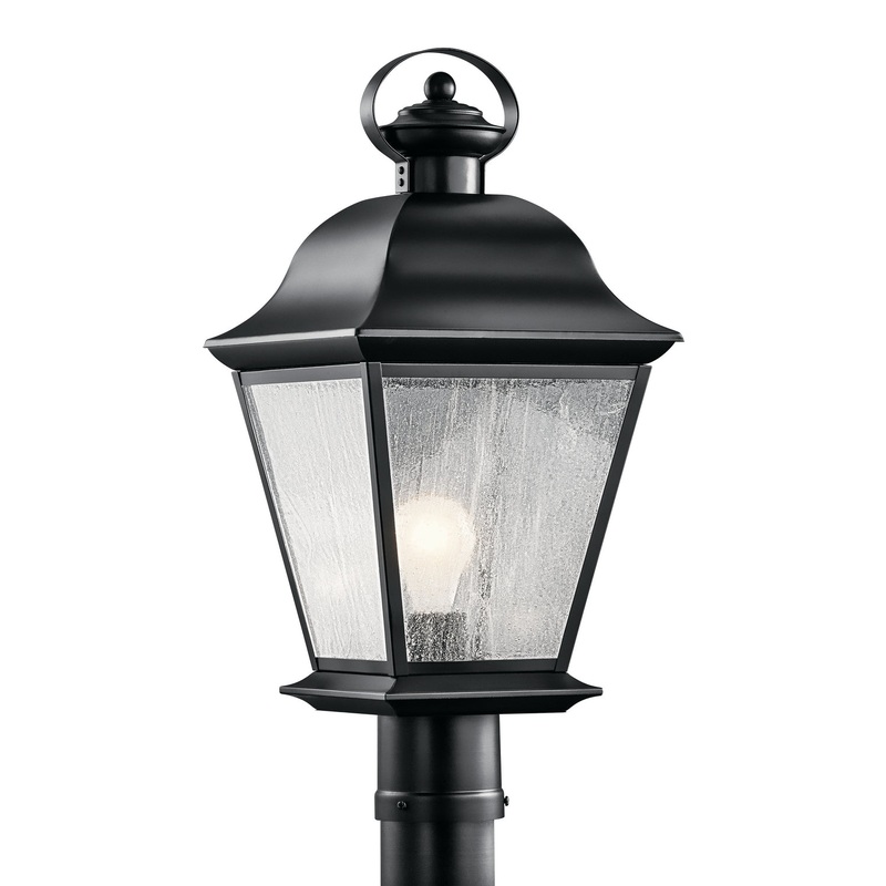 Kichler 9909BK One Light Outdoor Post Mount, Black