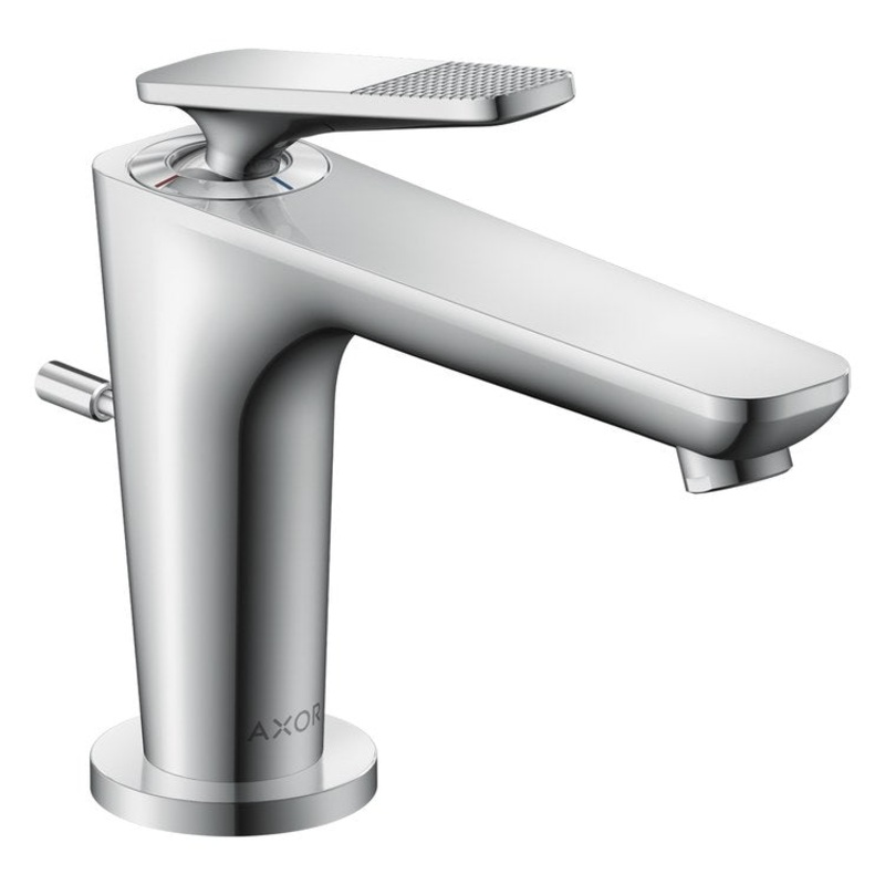 Lavatory Faucet Citterio C 90 1 Lever Cubic Cut ADA WaterSense Chrome 1.2 Gallons per Minute Deck Mount Pop-Up 1 Hole CoolStart EcoRight AirPower Comfort Zone
