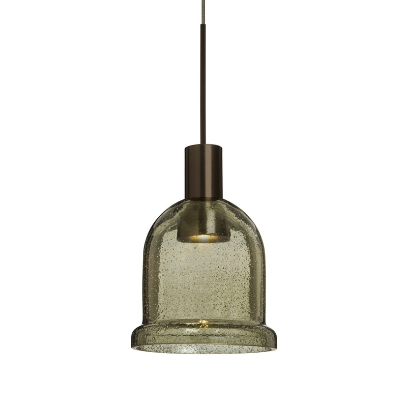 LED Pendant from the Kiba Collection in Bronze Finish by Besa