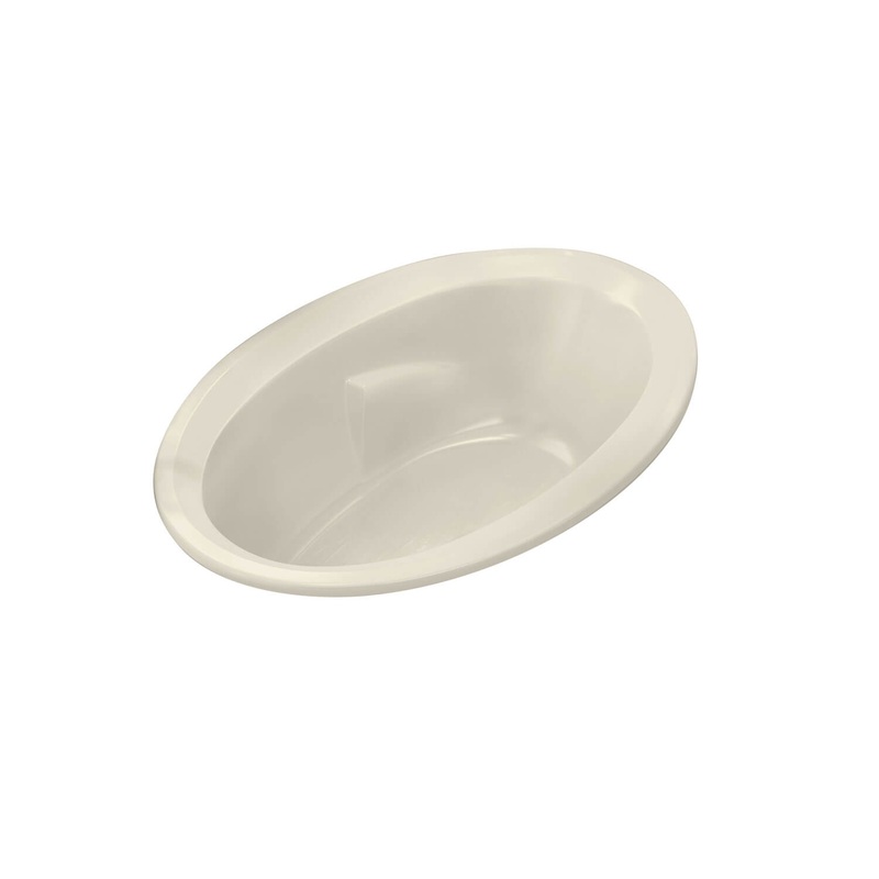 MAAX 100021-000-004-000 Twilight 60 x 42 Acrylic Drop-in End Drain Bathtub in Bone
