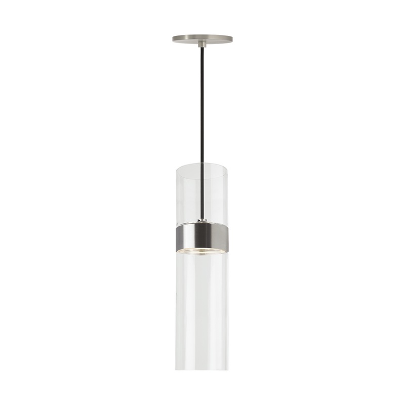 Manette Pendant MonoPoint Satin Nickel/Satin Nickel Clear