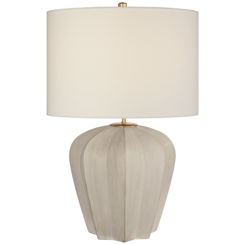 One Light Table Lamp from the Pierrepont Collection in Stone White Finish by Visual Comfort Signature