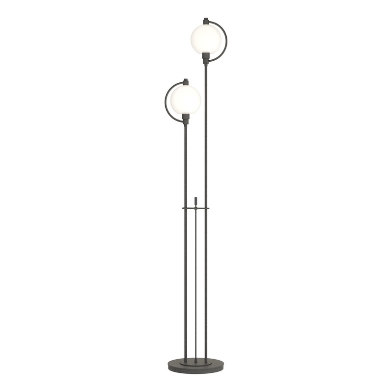 Pluto Floor Lamp Natural Iron Opal Glass (GG)