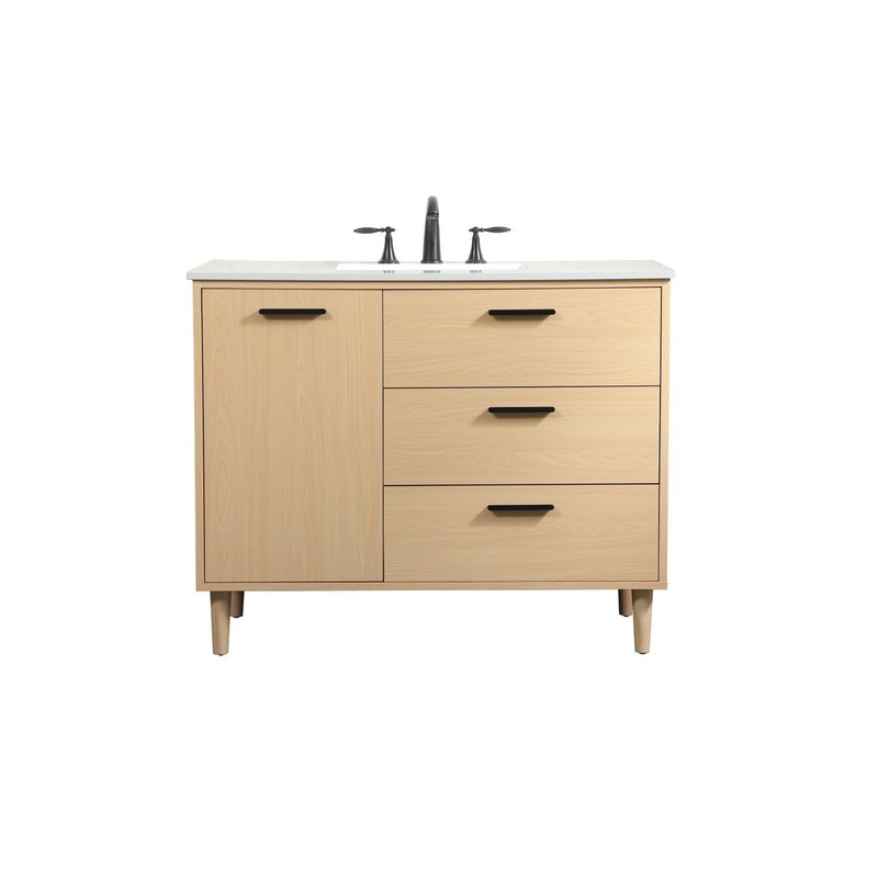 Vanity Sink Set from the Baldwin Collection in Maple Finish by Elegant Lighting