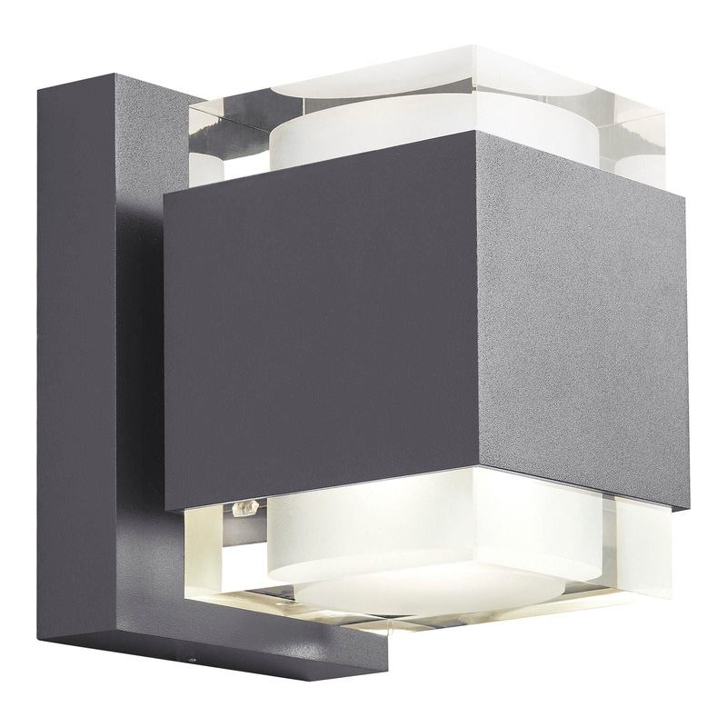 Voto 8 Outdoor Wall Up & Downlight Charcoal Surge Protection