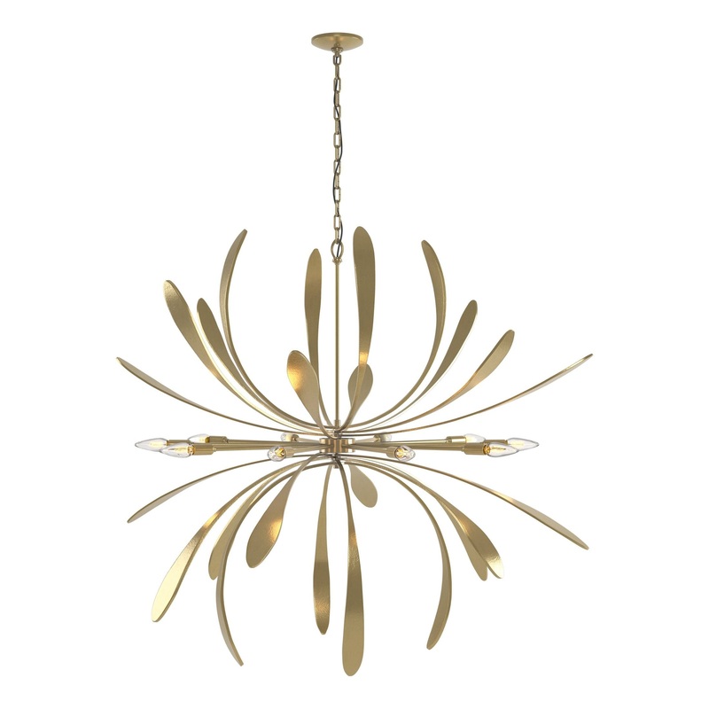Dahlia Large Chandelier Modern Brass