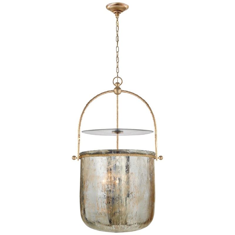 Four Light Lantern from the Lorford Collection in Gilded Iron Finish by Visual Comfort Signature