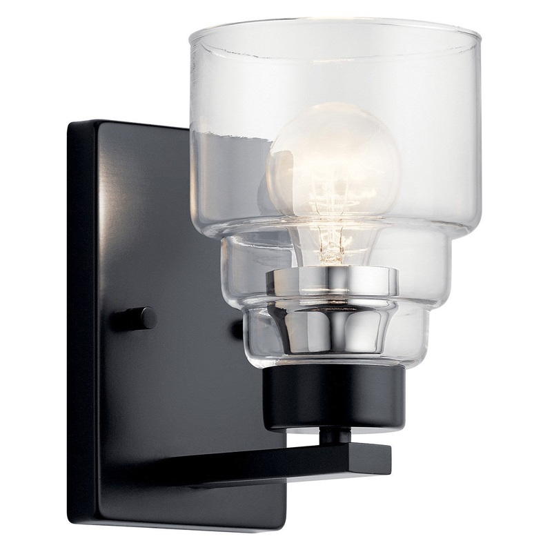 Kichler 55010BK One Light Wall Sconce, Black