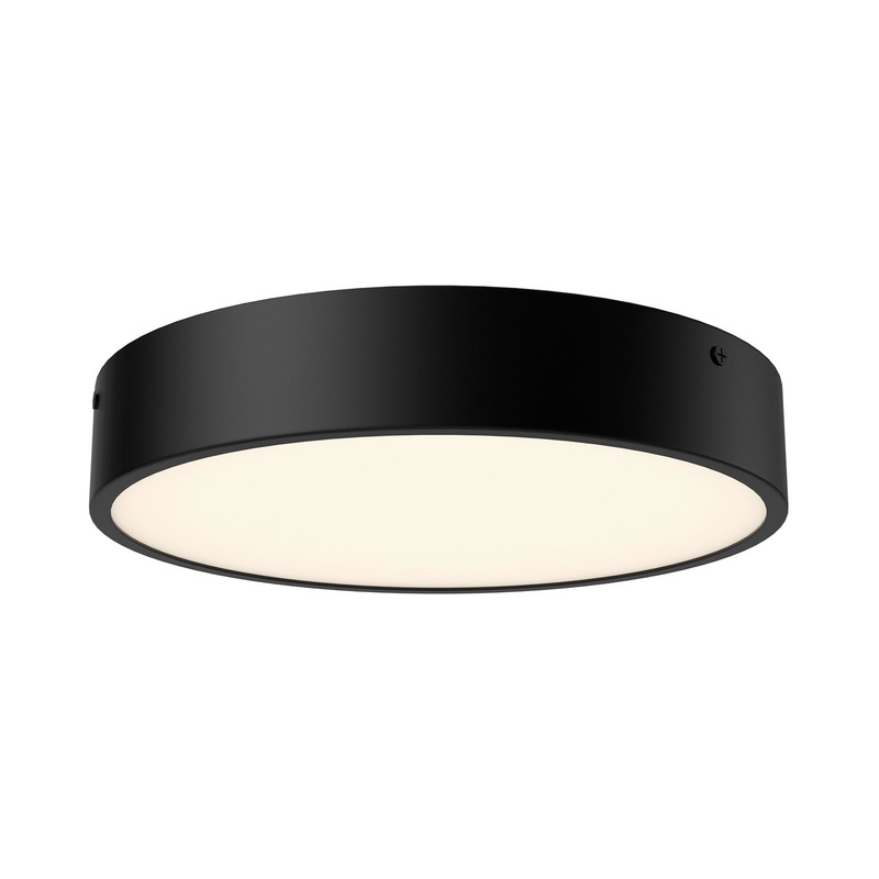 LED Flush Mount from the Adelaide Collection in Matte Black Finish by Alora
