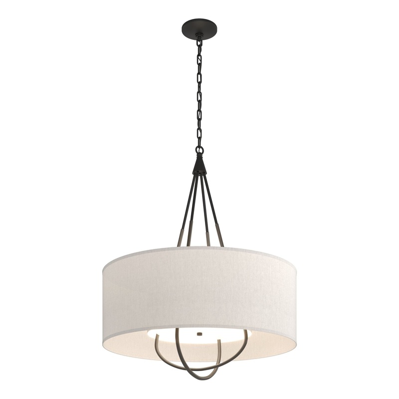 Loop Pendant Black Dark Smoke Flax Shade (SE)