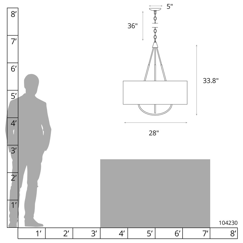Loop Pendant Vintage Platinum White Natural Anna Shade (SF)