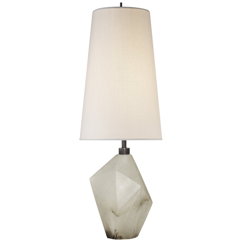 One Light Table Lamp from the Halcyon Collection in Alabaster Finish by Visual Comfort Signature