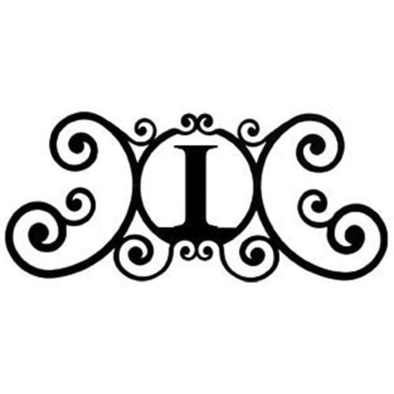 Village Wrought Iron HP-OD-I House Plaque Letter I