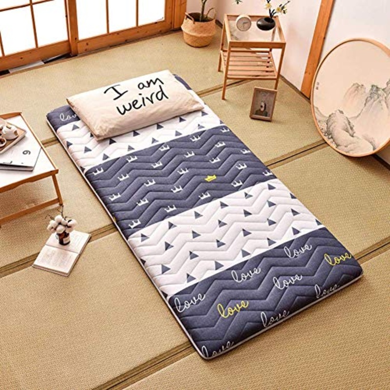 Z&HA Tatami Tappetino, 5 cm di Spessore Tappetino futon MattressTopper Tradizionale Giapponese futon ispessite Queen Size Standard Dimensione Dorm,C,180x 200cm