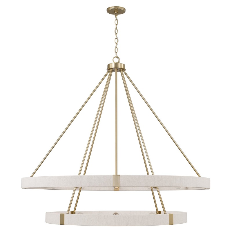 20 Light Chandelier from the Delaney Collection in Matte Brass Finish by Capital Lighting