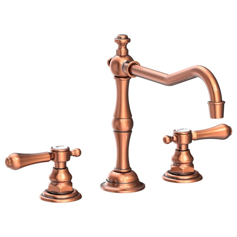 Kitchen Faucet Chesterfield 8 Inch Spread 2 Lever ADA Antique Copper Spout Height 5-13/16 Inch Spout Reach 9-1/2 Inch 1.8 Gallons per Minute
