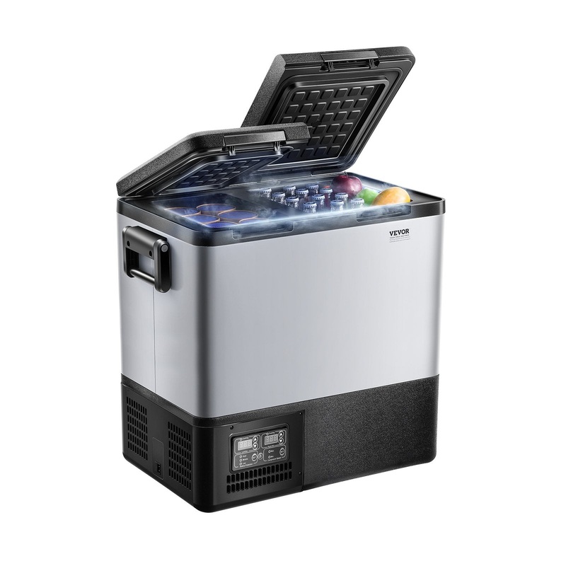 VEVOR Portable Car Refrigerator Freezer Compressor 55L Dual Zone for Car Home