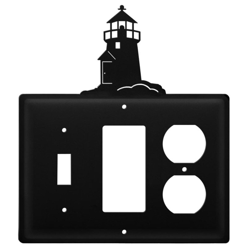 Village Wrought Iron ESGO-10 Triple Lighthouse Single Switch GFI and Outlet Cover CUSTOM Product