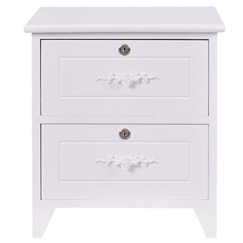 YWSZJ Di Alta qualit in Legno massello Elegante Bagagli Comodino bloccaggio Cassetti Bedroom Comodini Mobili Comodini
