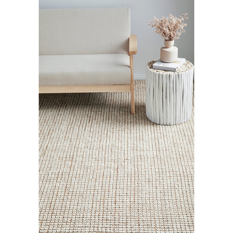 Arabella Natural Runner Rug by Rug Culture – 400X80CM