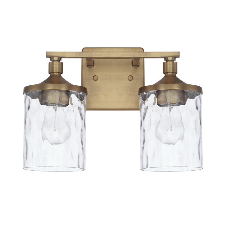 Capital Lighting 128821AD-451 Colton 2 Light Vanity Aged Brass