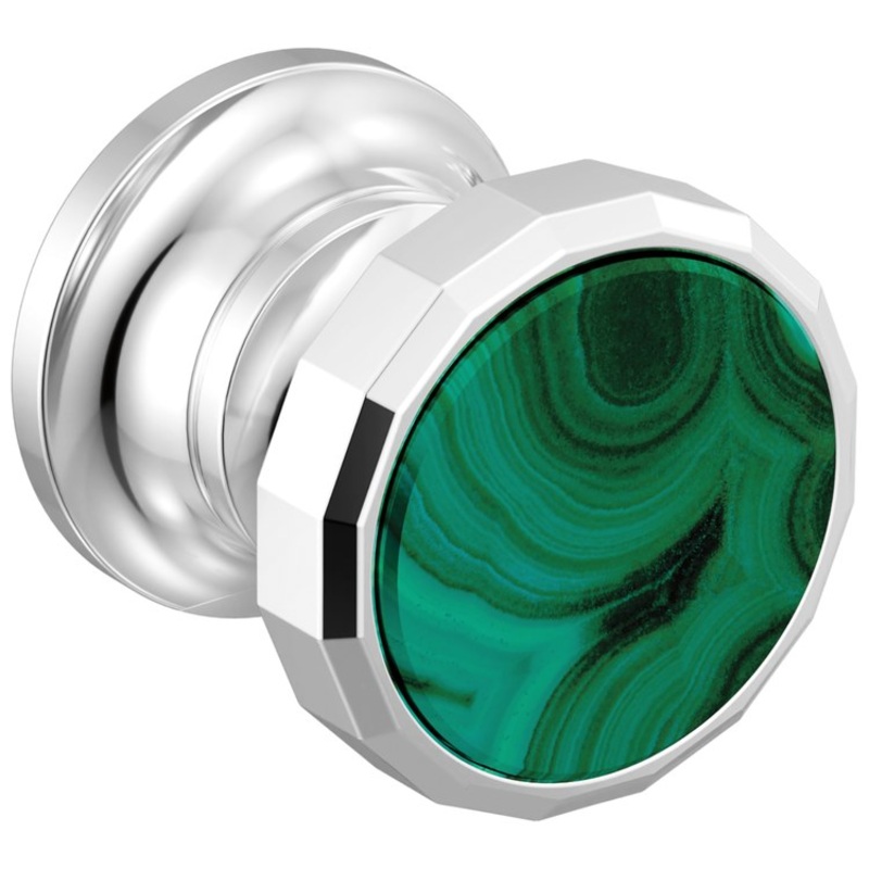 Handle Kit Beauclere 2 Wheel Polished Chrome/Malachite Inlay for Wall Mount Lavatory Faucet