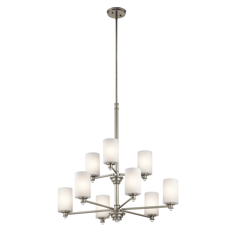 Kichler 43924NI Nine Light Chandelier, Brushed Nickel