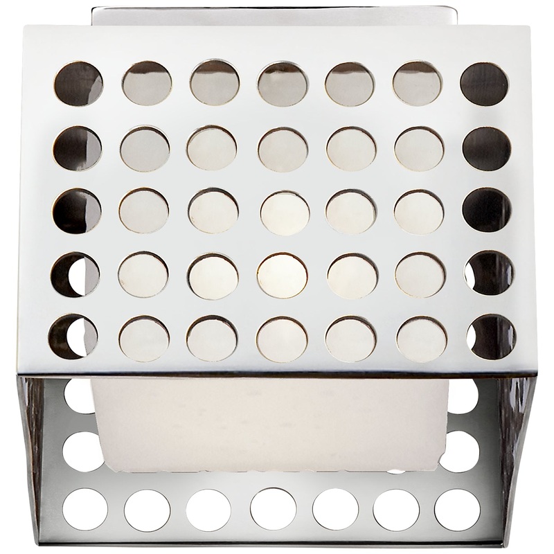 LED Flush Mount from the Precision Collection in Polished Nickel Finish by Visual Comfort Signature