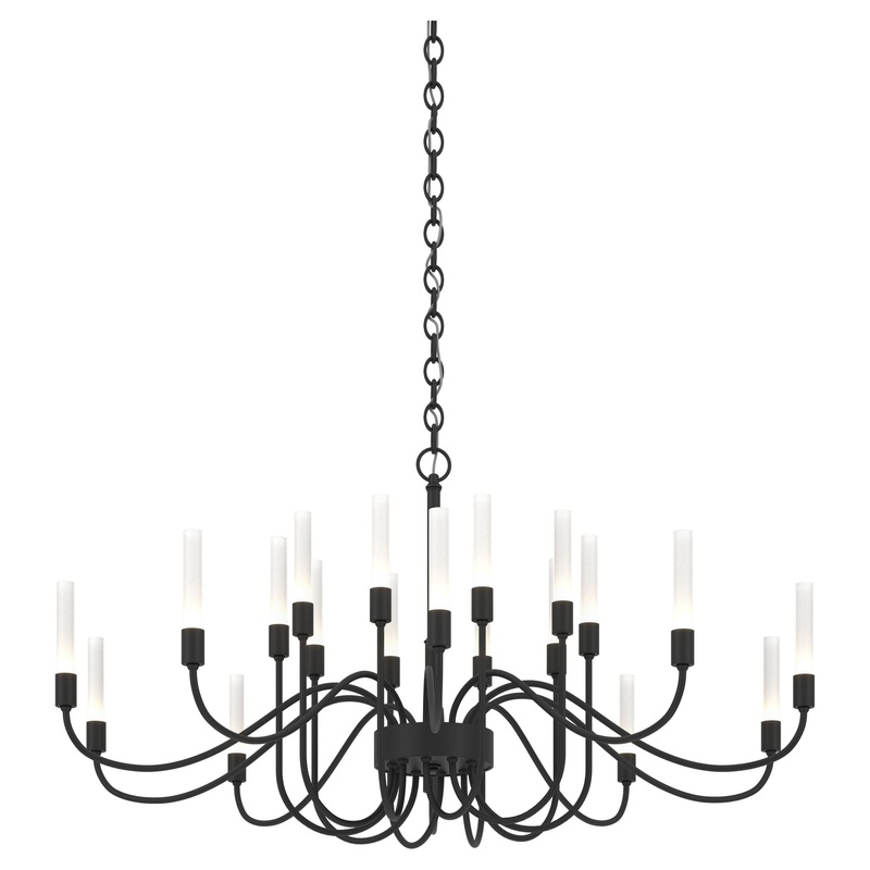 Lisse 20-Arm Chandelier Black