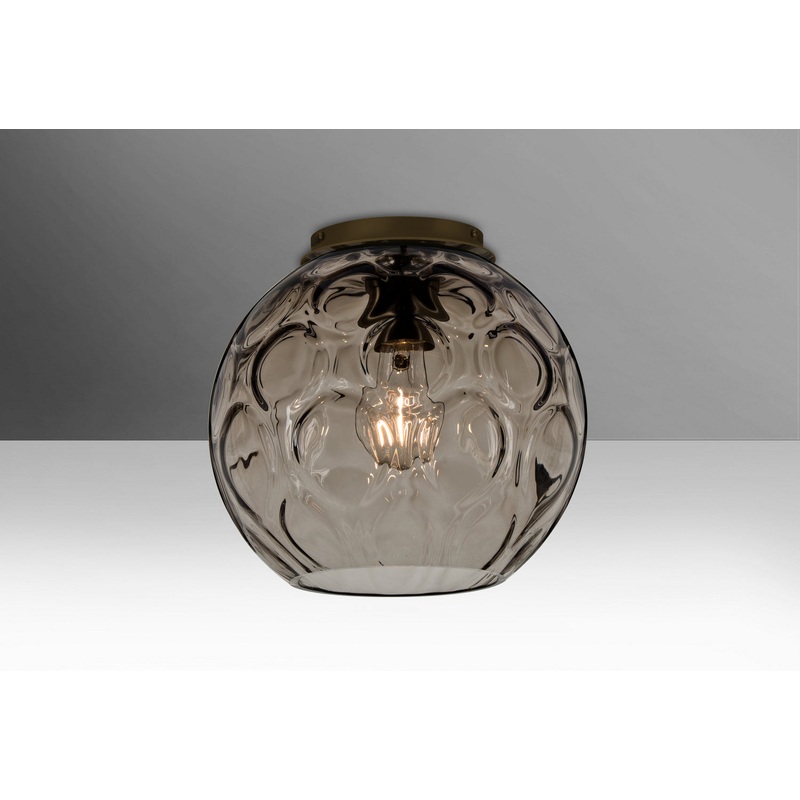 One Light Ceiling Mount from the Bombay Collection in Bronze Finish by Besa