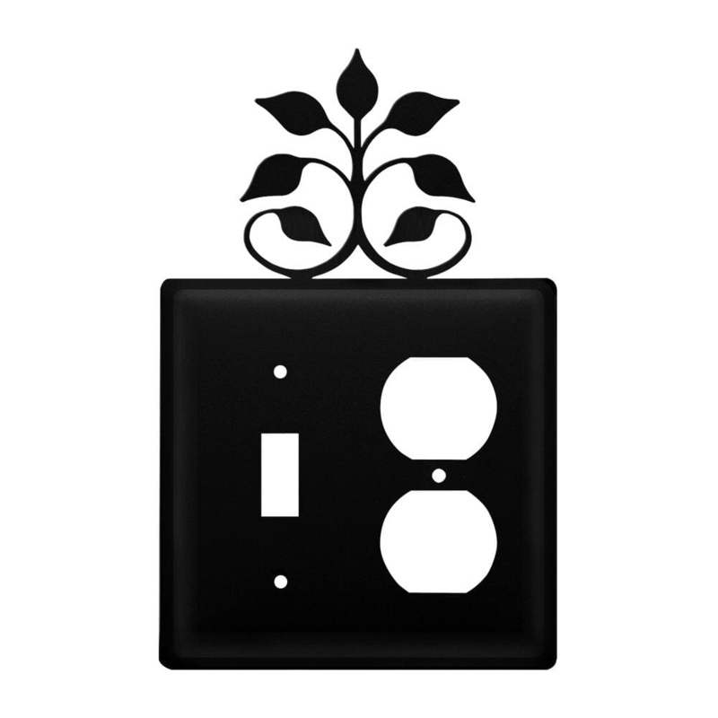 Village Wrought Iron ESO-109 Double Leaf Fan Switch & Outlet Cover
