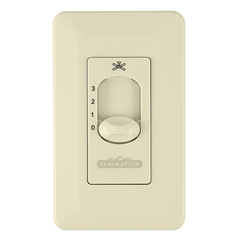 Wall Control from the Controls Collection in Light Almond Finish by Fanimation