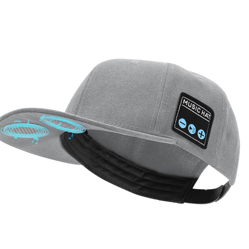 Wireless Bluetooth 5.0 Music Hat – Outdoor Speaker Cap with Mic, Sun Protection & Breathable Fabric(Light gray)