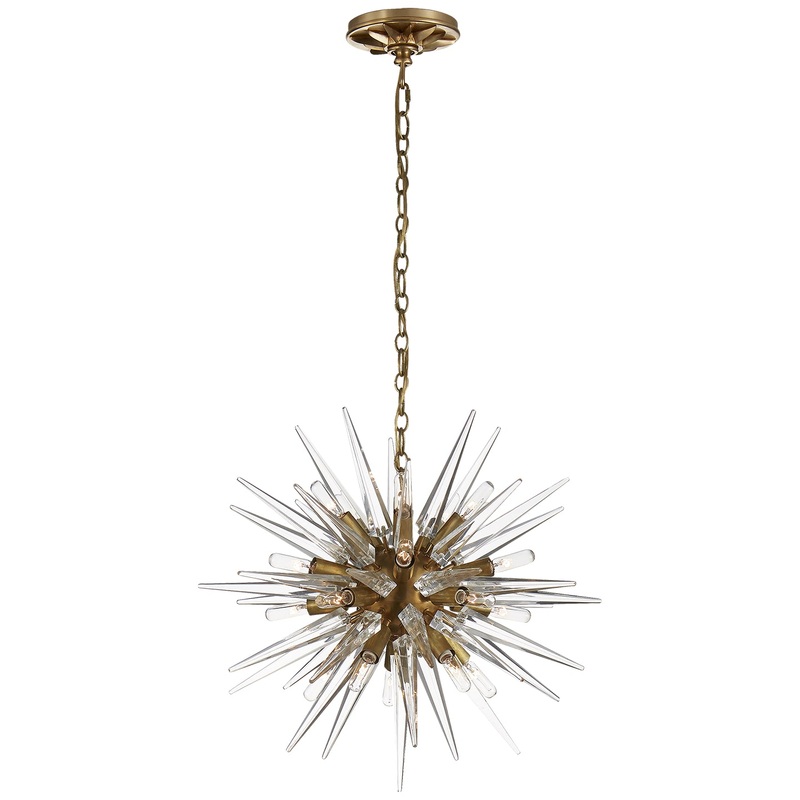 20 Light Chandelier from the Quincy Collection in Antique-Burnished Brass Finish by Visual Comfort Signature