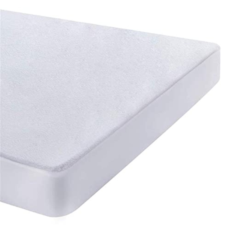 Amazon Brand – Umi Coprimaterasso in Spugna di Cotone Impermeabile e Traspirante(160 x 200 cm)