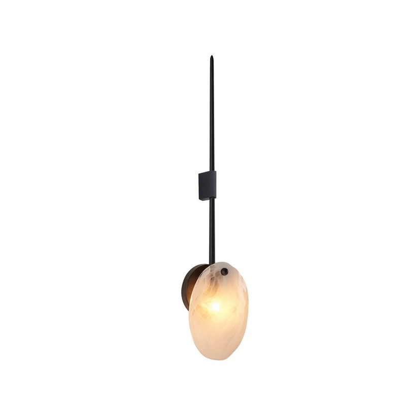 Arteriors DWC33 Elijah One Light Wall Sconce Opal Swirl/Blackened Iron
