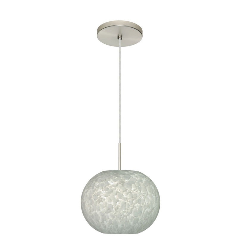 Besa 1JT-477619-SN Luna One Light Pendant Satin Nickel
