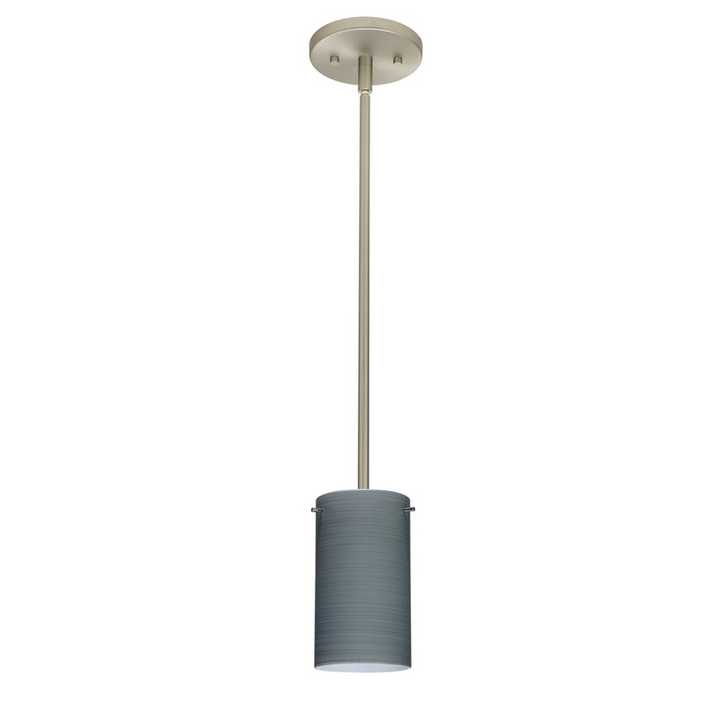 Besa 1TT-4404TN-SN Stilo One Light Pendant Satin Nickel