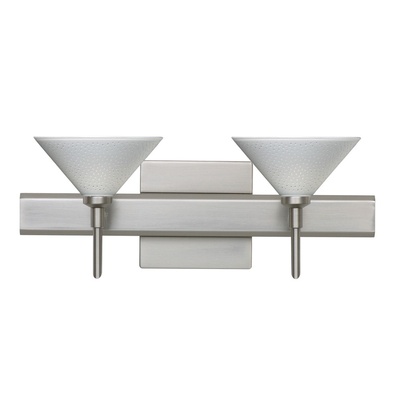 Besa 2SW-282453-SN-SQ Kona Two Light Wall Sconce Satin Nickel