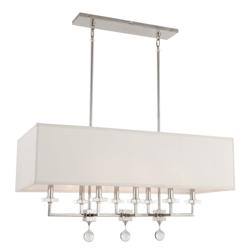 Crystorama 8109-PN Paxton Eight Light Chandelier Polished Nickel
