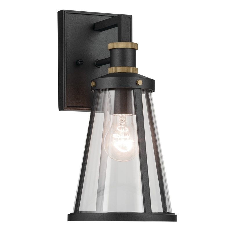 Kichler 59146BKT One Light Outdoor Wall Mount, Textured Black